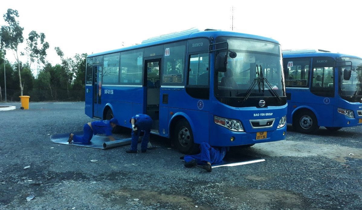 Samco bảo dưỡng định kì xe buýt Samco City Hi-Class
